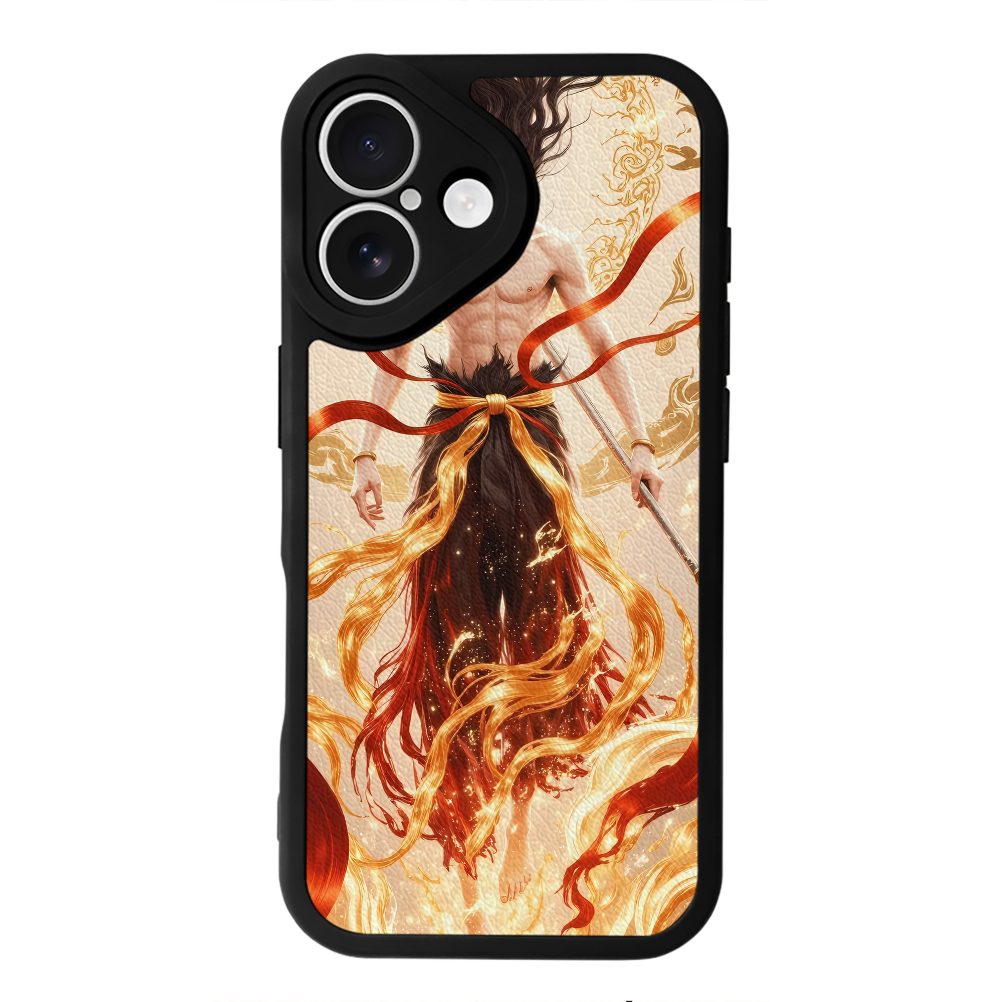 （画像用） Ne Zha 2 ナタ 魔童の大暴れ 【iPhone 16シリーズ対応】シリコンスマホケース（レザー調） 材質：シリコン